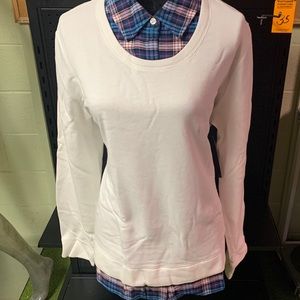 Tommy Hilfiger pullover with plaid shirt